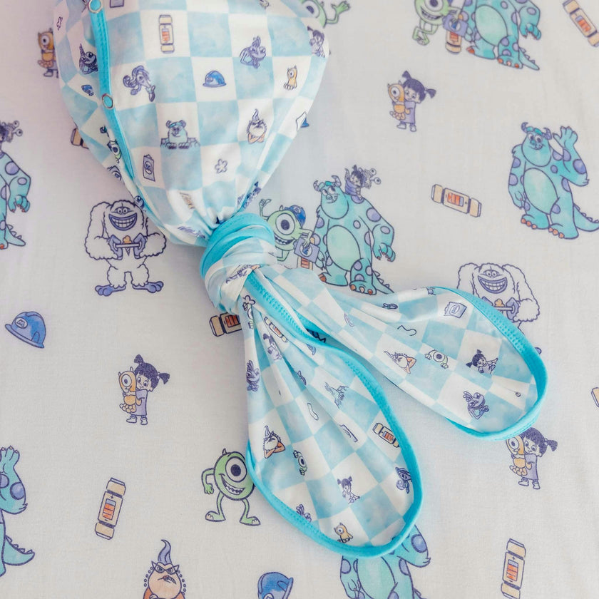 Newborn Knotted Gown - Monsters, Inc. Medley