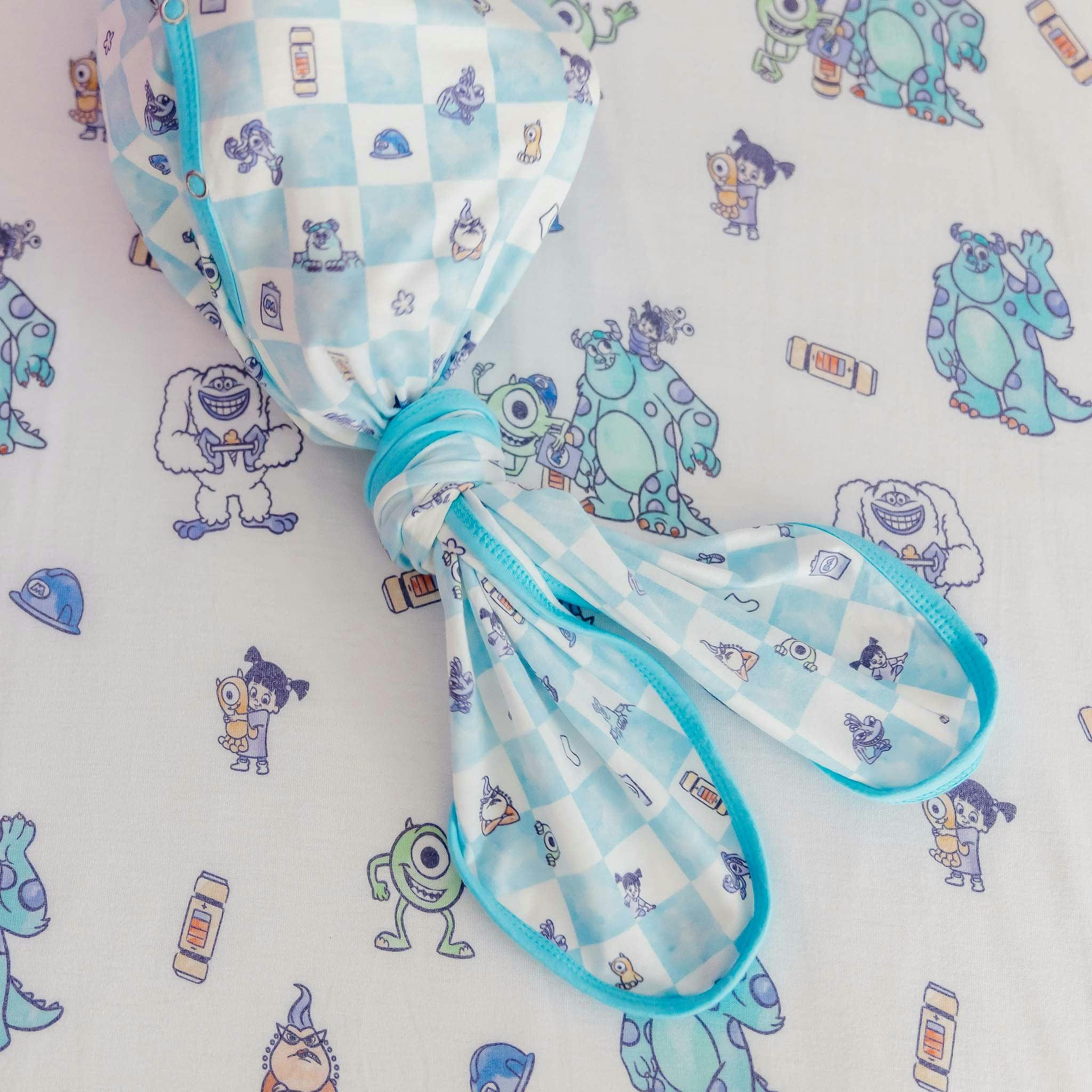 Newborn Knotted Gown - Monsters, Inc. Medley