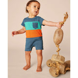 Baby Color-Block Pop Pocket Shortie Romper, Multi