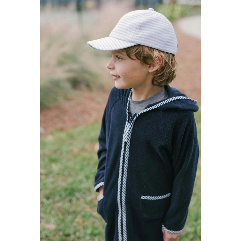 Unisex French Terry Hooded Coverup, Navy
