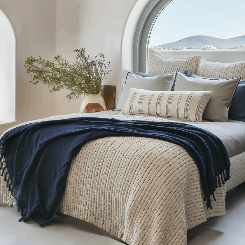 Deep Current Knit Throw