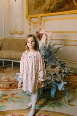 AGATHE FLORAL BISHOP SMOCKED DRESS