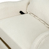 Devon Recliner and Swivel Glider in Ivory Boucle