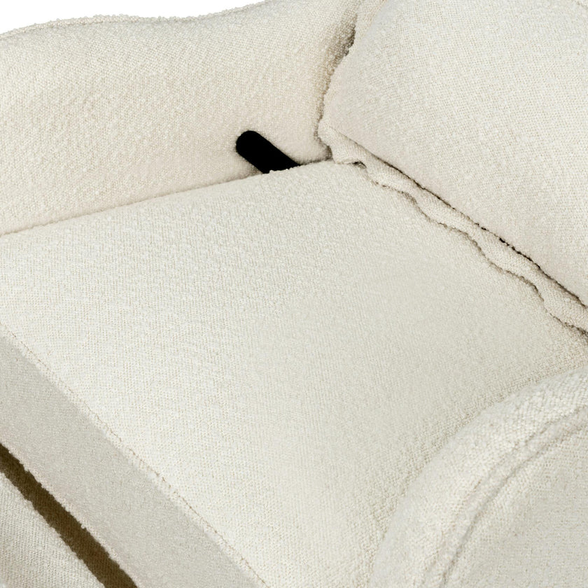 Devon Recliner and Swivel Glider in Ivory Boucle