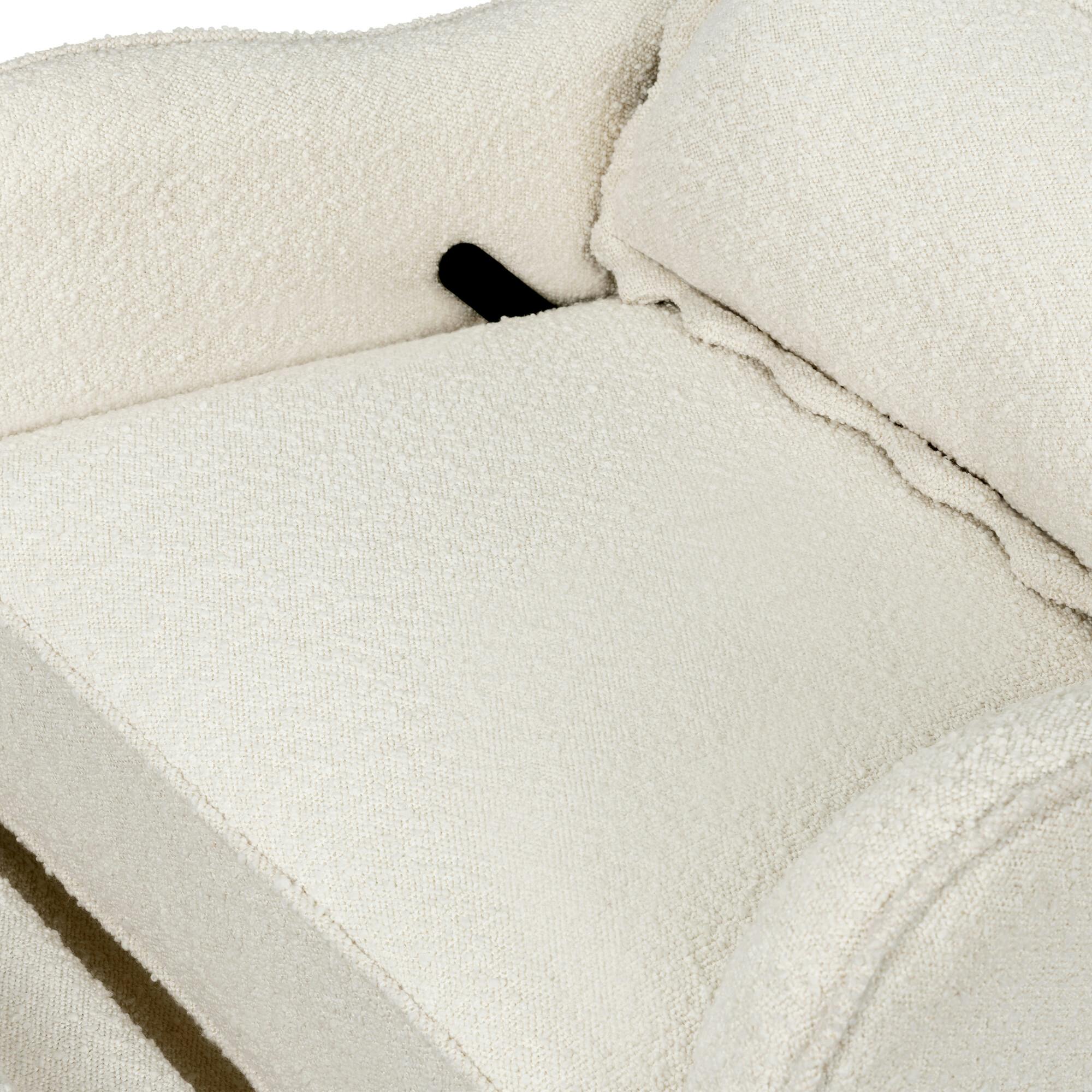 Devon Recliner and Swivel Glider in Ivory Boucle