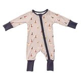 Long Sleeve Zip Romper in Fairies