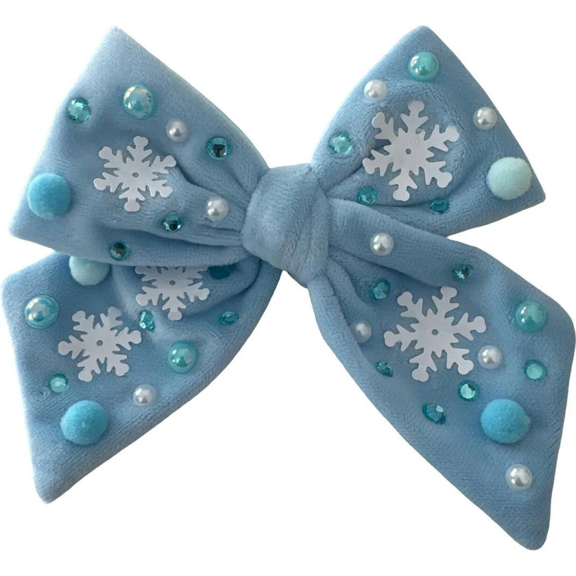Blue Snowflake Camila Bow