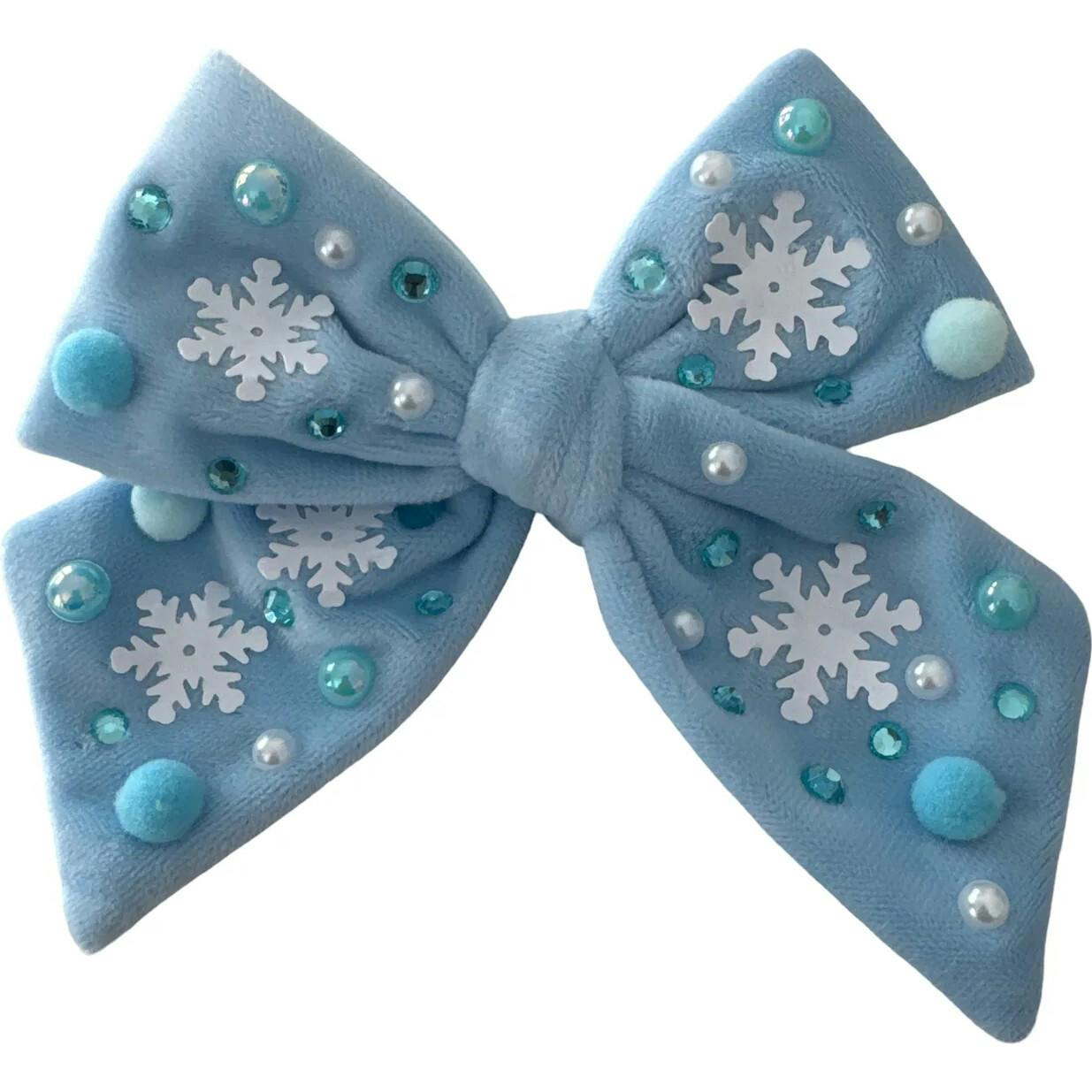 Blue Snowflake Camila Bow