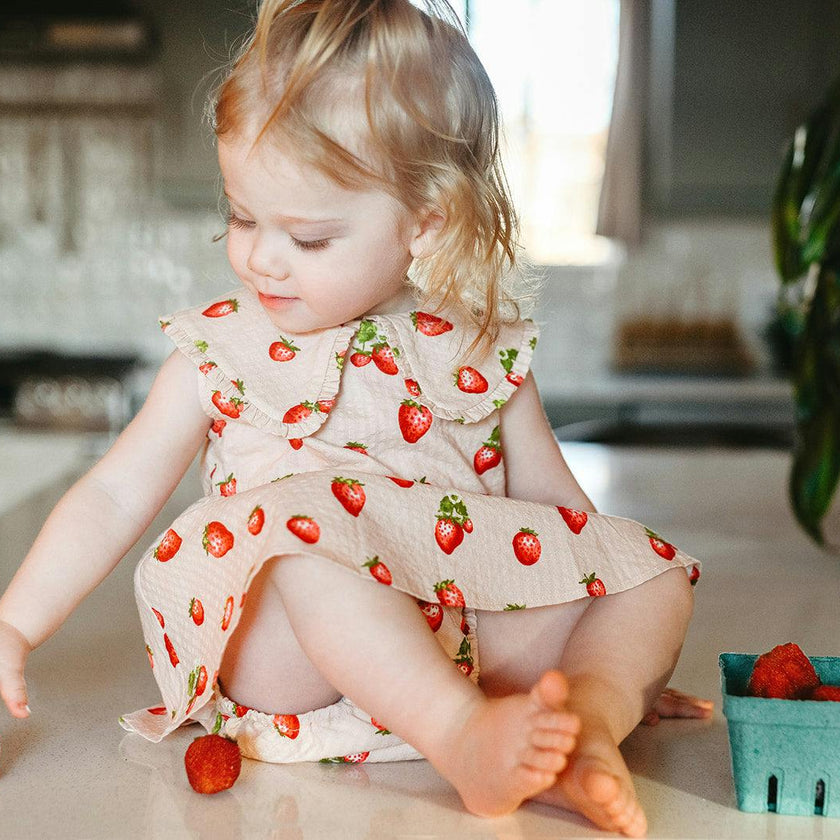 Strawberry Ruffle Collar Dress