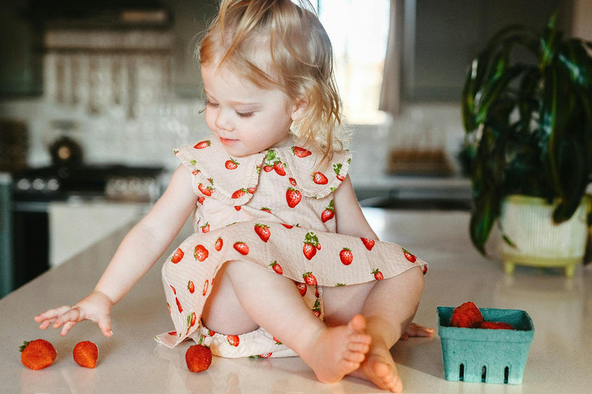 Strawberry Ruffle Collar Dress