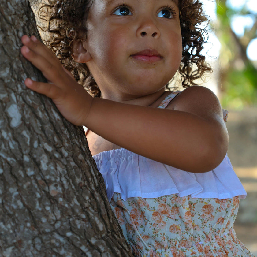 Maia Romper – Peach Blossom