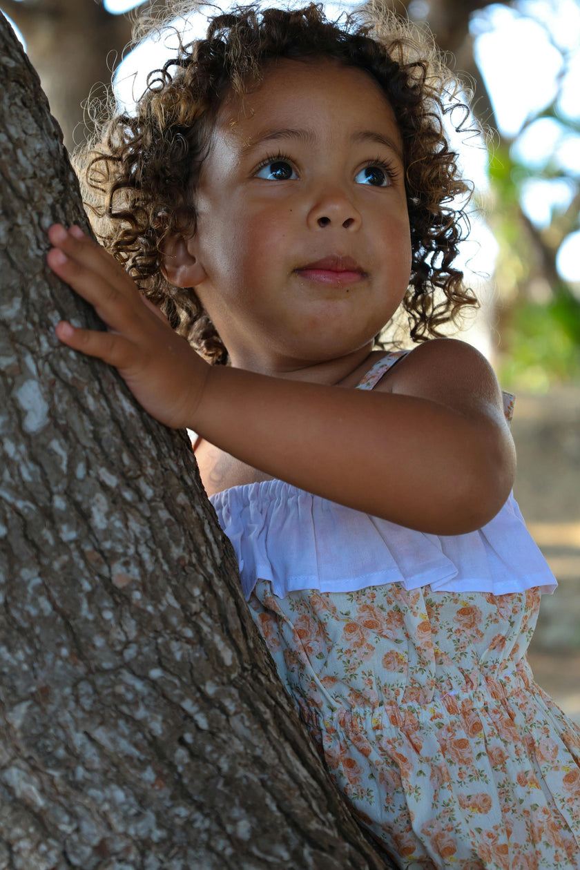 Maia Romper – Peach Blossom