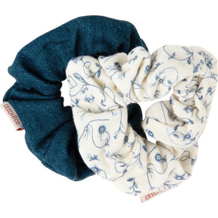 Hair Scrunchies  Set of 2 | Organic Cotton | Lille Cottage Club