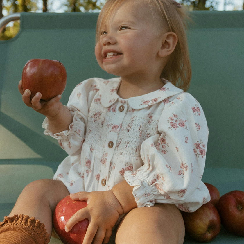 Organic Smocked Bubble Romper
