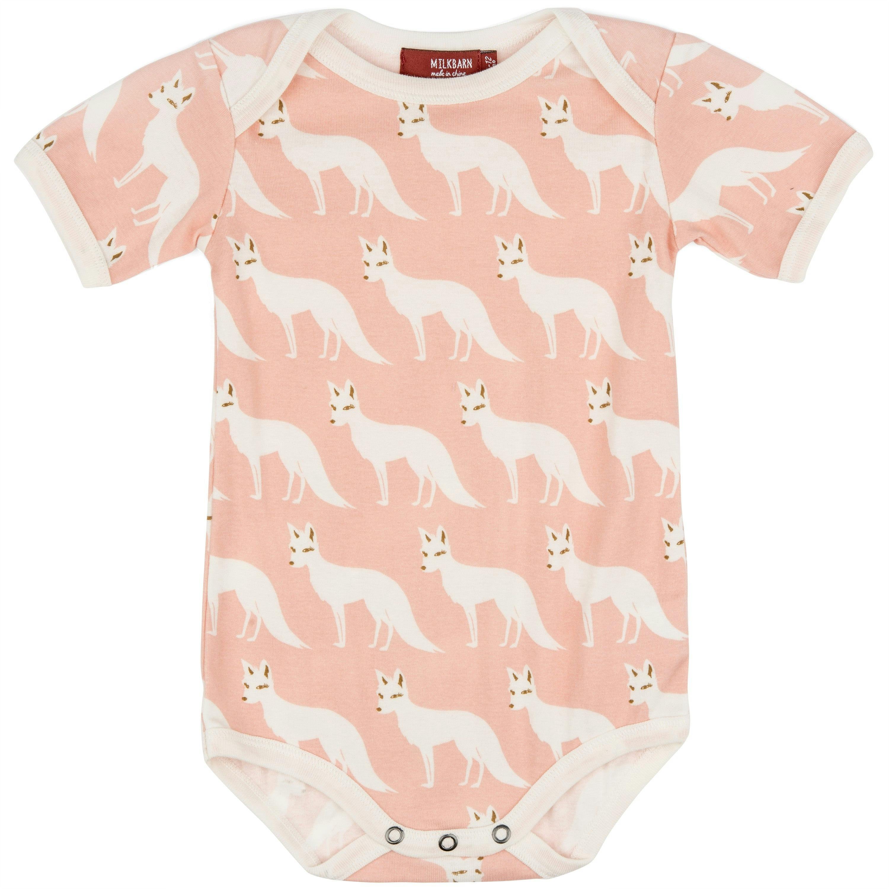 Pink Fox Organic Cotton Short Sleeve One Piece