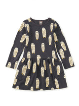 Long Sleeve Pocket Dress, Snowy Owl