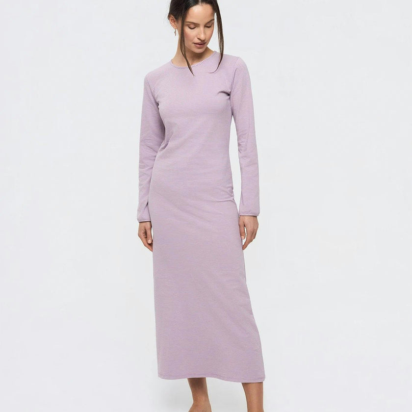 women's midi dress - lavender shadow