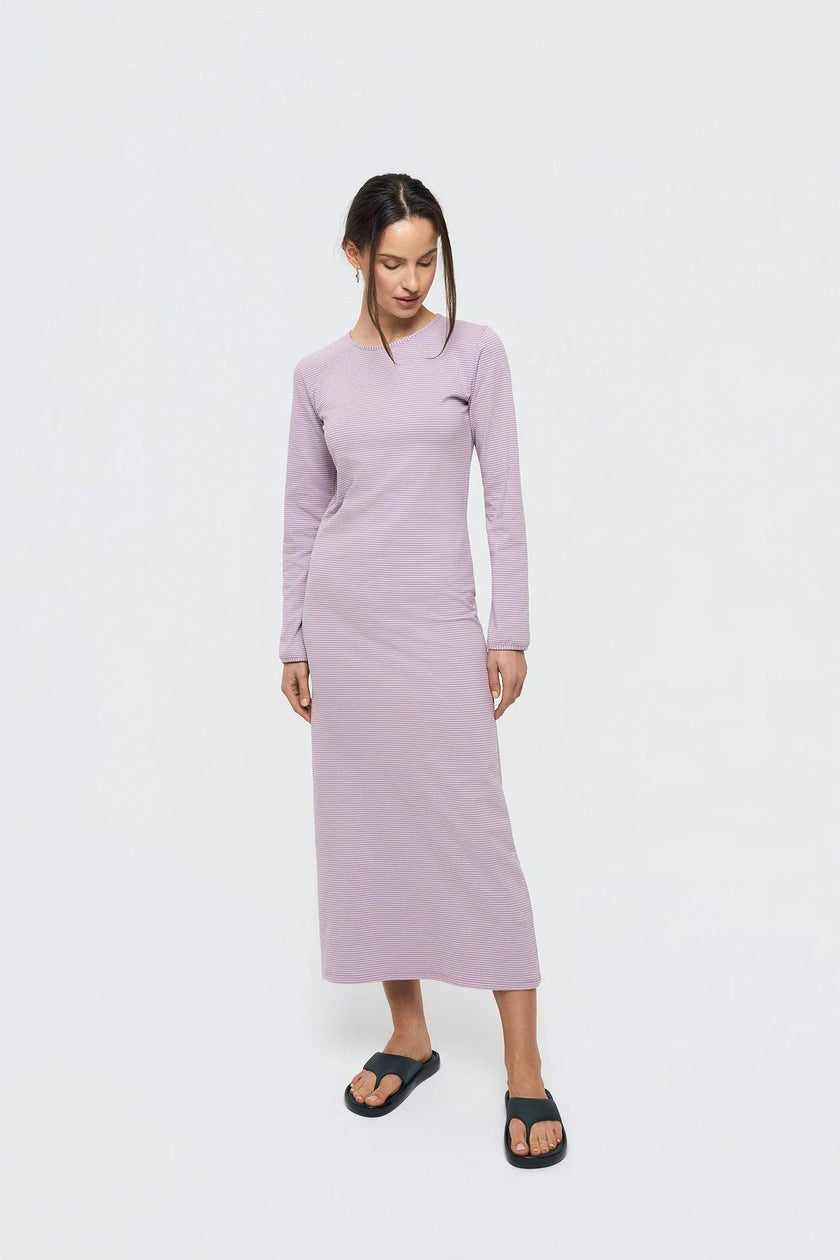 women's midi dress - lavender shadow
