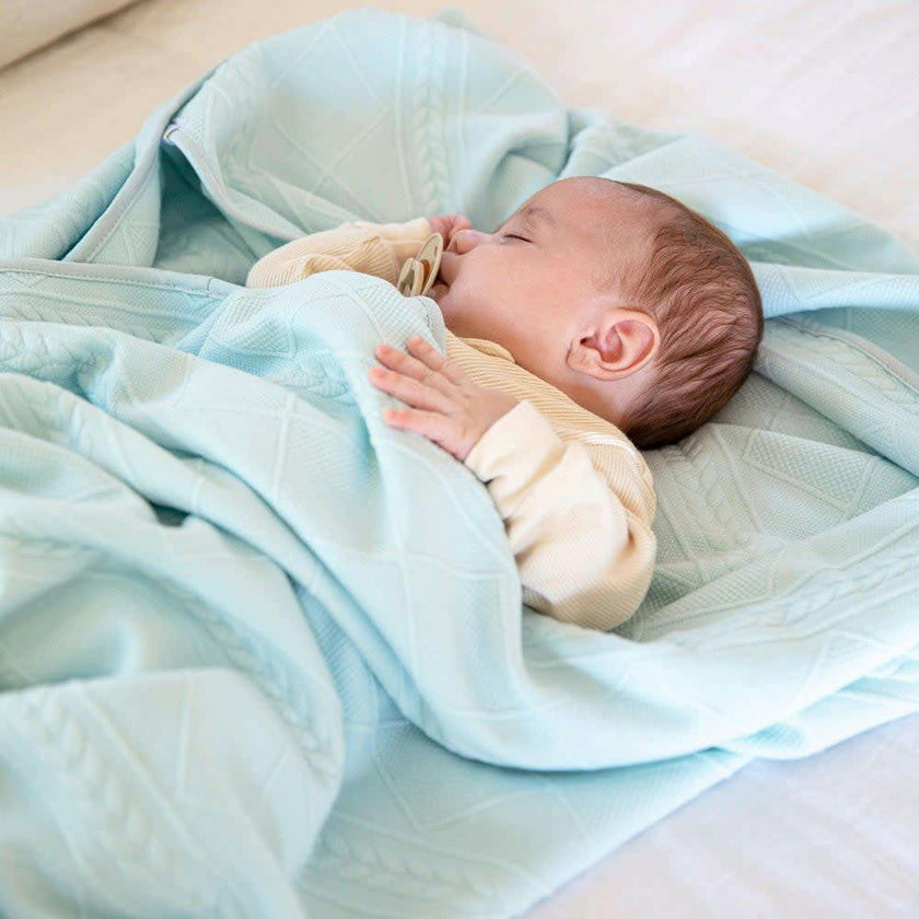 Mint Knit Blanket