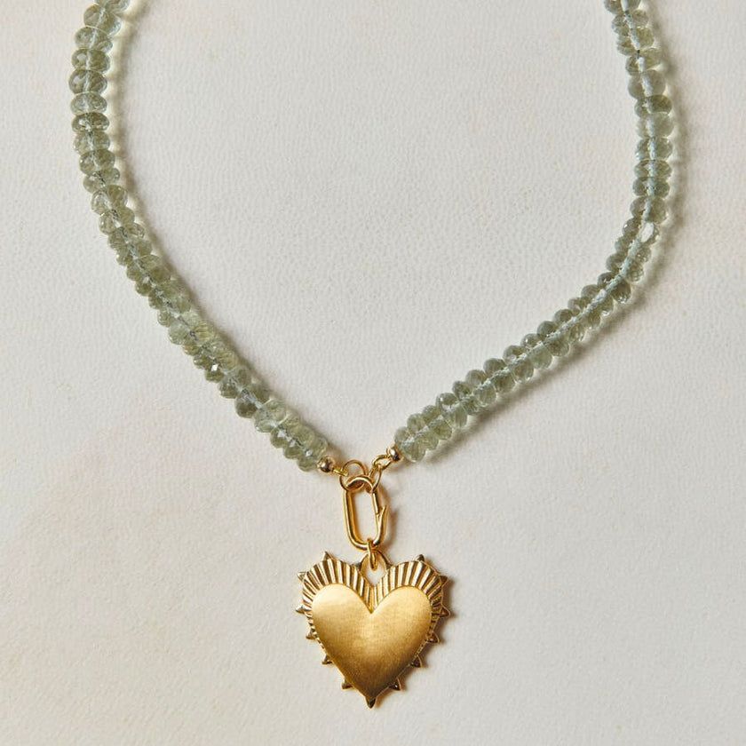 Green Amethyst Gemstone Necklace