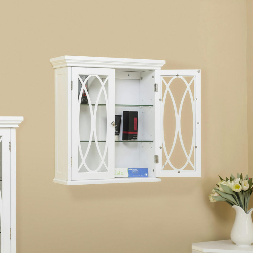Florence 2 Door Wooden Removable Wall Cabinet with Adjustable Shelves