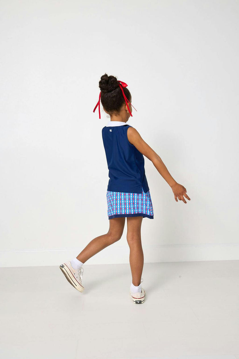 red white and gingham retro power skort