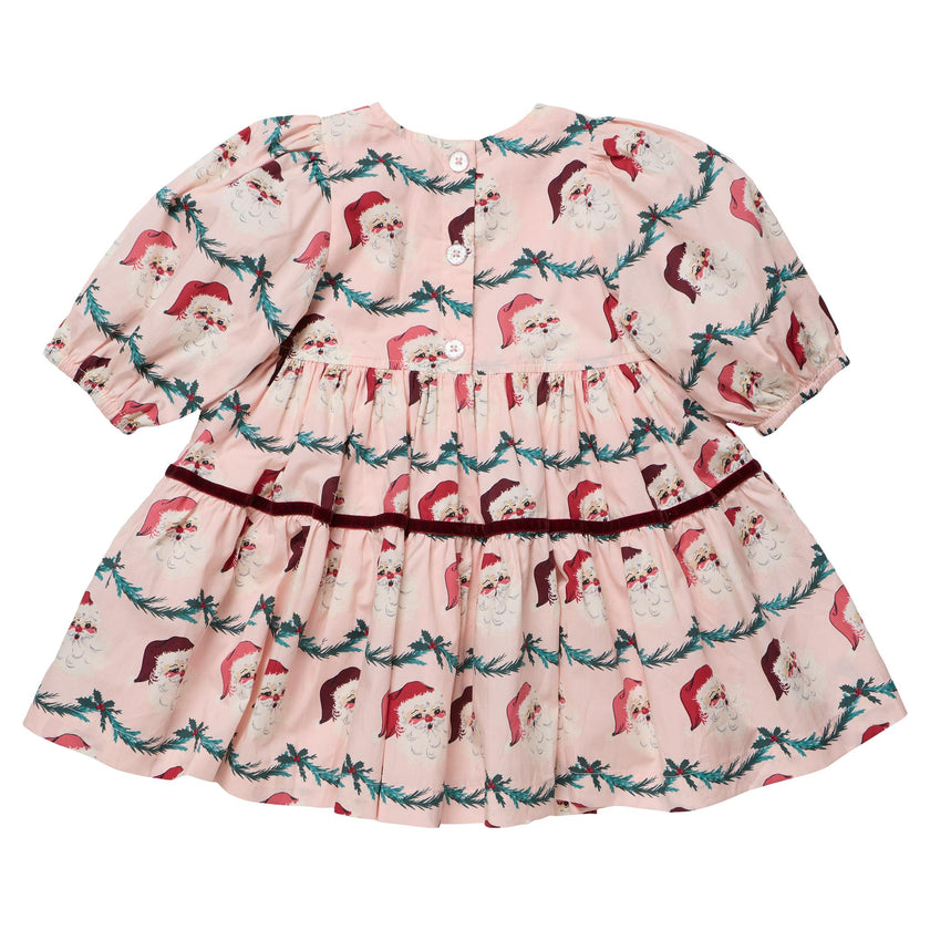Girls Maribelle Dress - Santa Garland