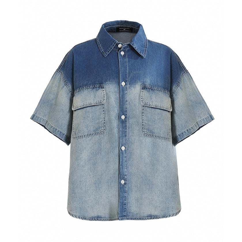 Blue Gradient Denim Shirt