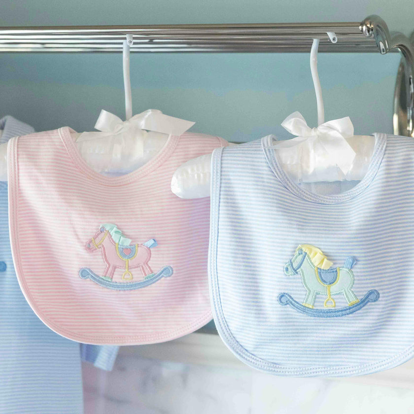 Stripe Knit Bib With Rocking