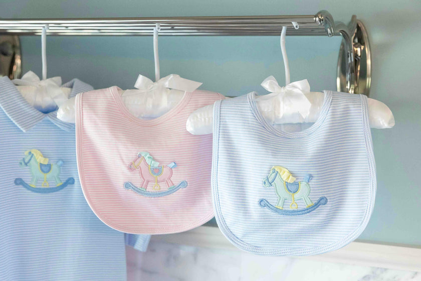 Stripe Knit Bib With Rocking
