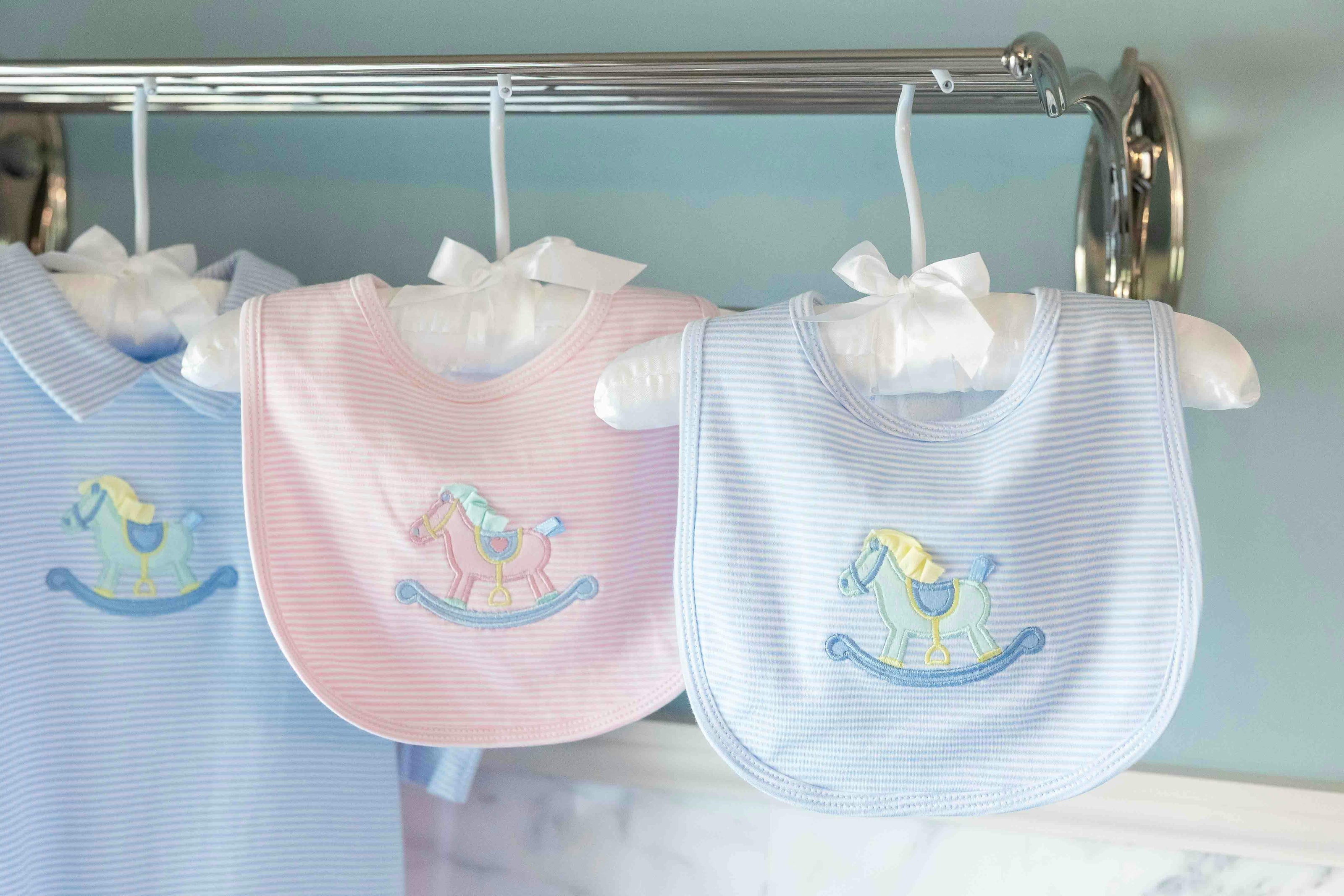 Stripe Knit Bib With Rocking