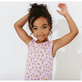 Milk & Cookies Pink Bamboo Girls' Sleeveless Dress