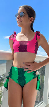 June Tie-Shoulder Sleeveless Two-Piece Bikini