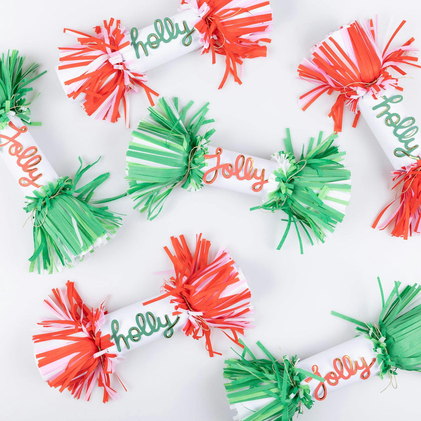 Jolly Holly Fringe Crackers