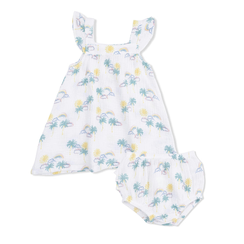 Palm Trees and Rainbows - Sundress and Bloomer
