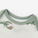 Mint Lobster Luxe Stretch Newborn Gown & Hat Set