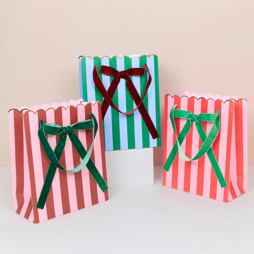 Striped Mixed Medium Gift Bags