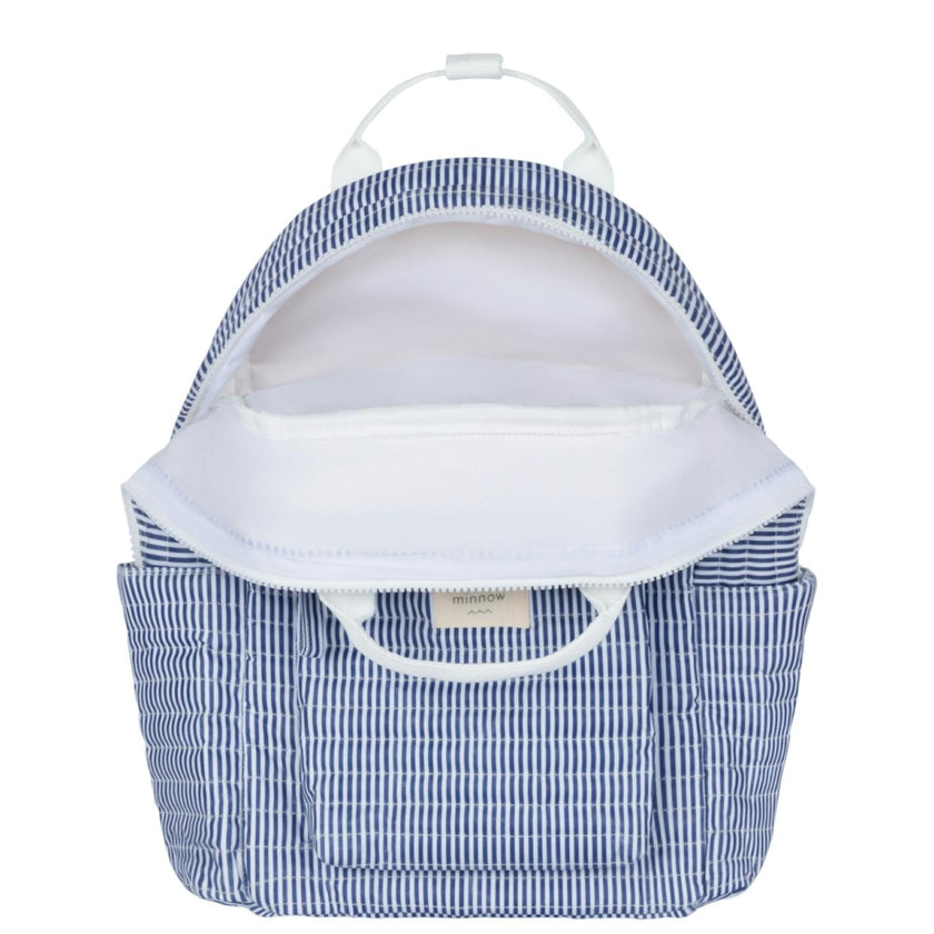 Navy Stripe Everyday Coated Backpack