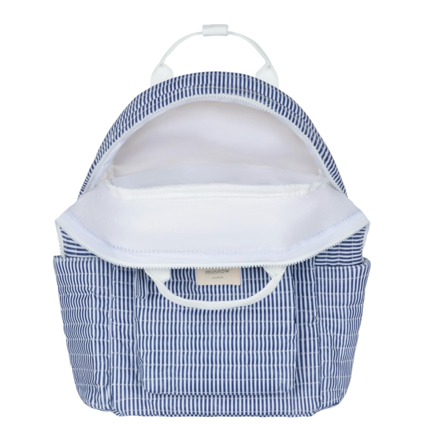 Navy Stripe Everyday Coated Backpack