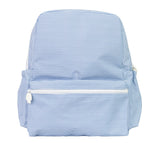 The Backpack in Navy Mini Stripe