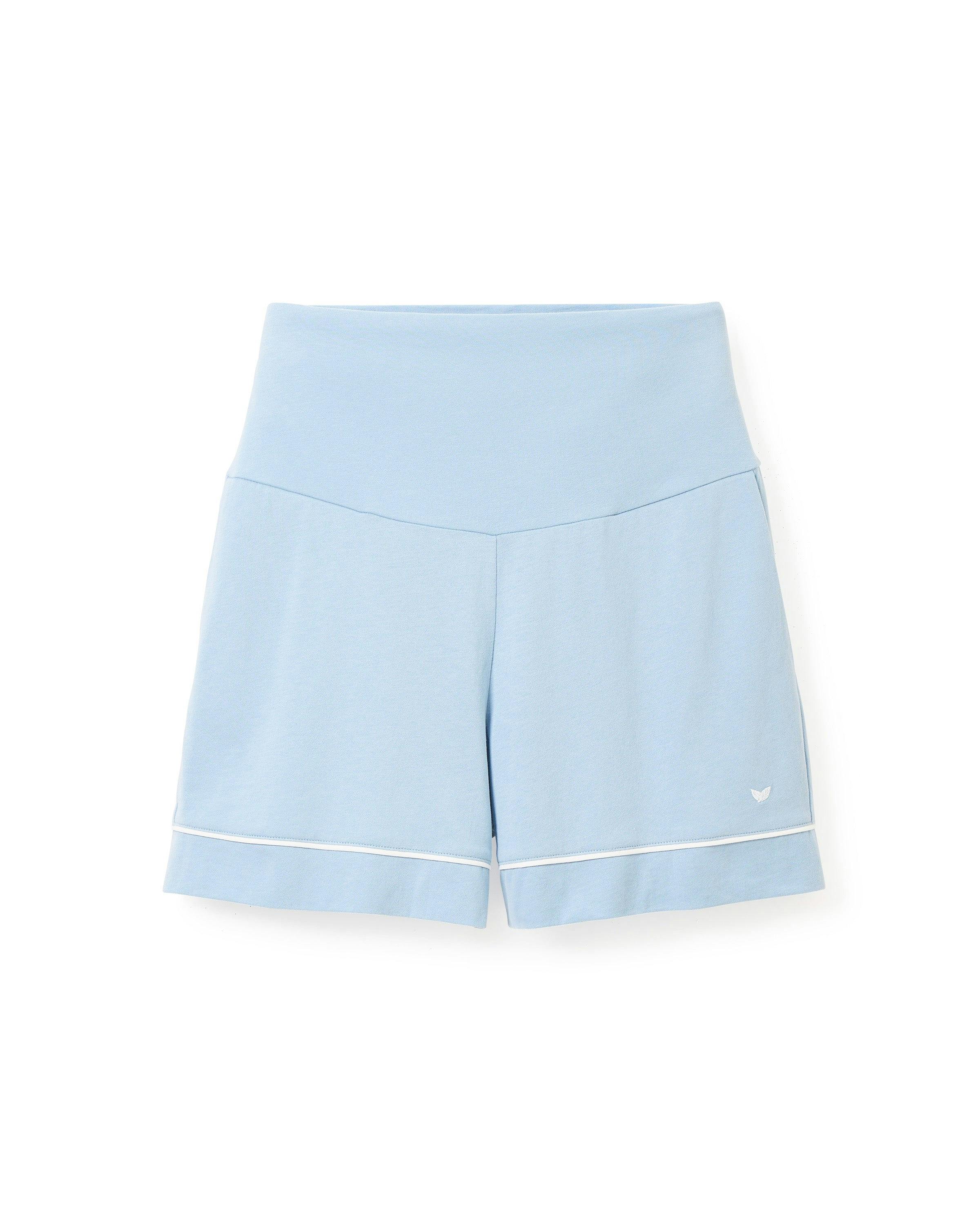 Women's Pima Maternity Shorts in Periwinkle