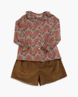 Charlee Short Chestnut Corduroy