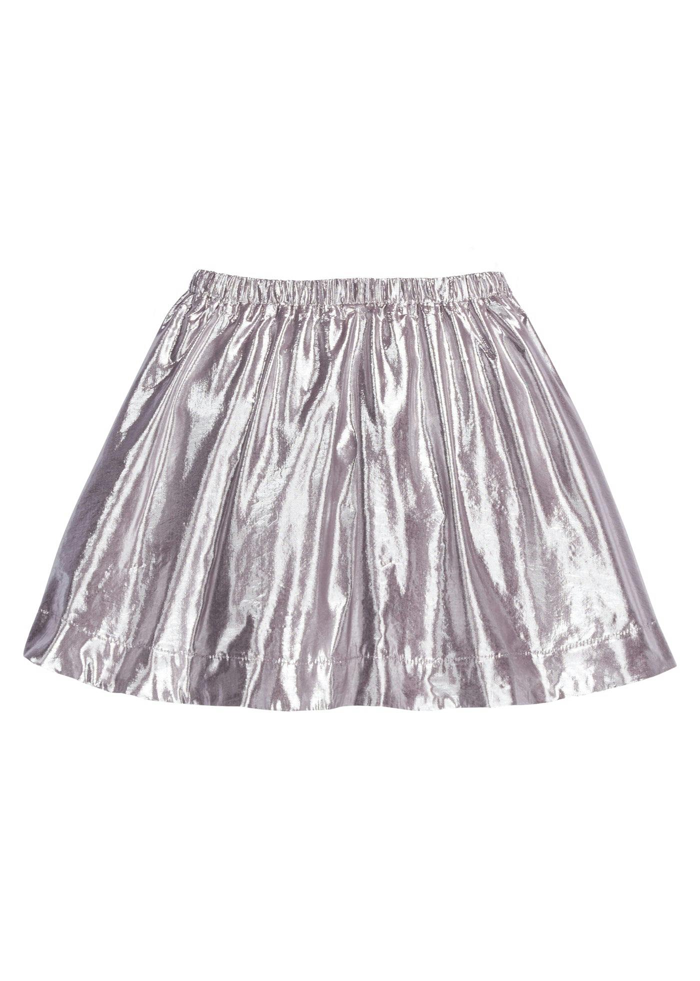Metallic Elastic Waist Pull-On Circle Skirt