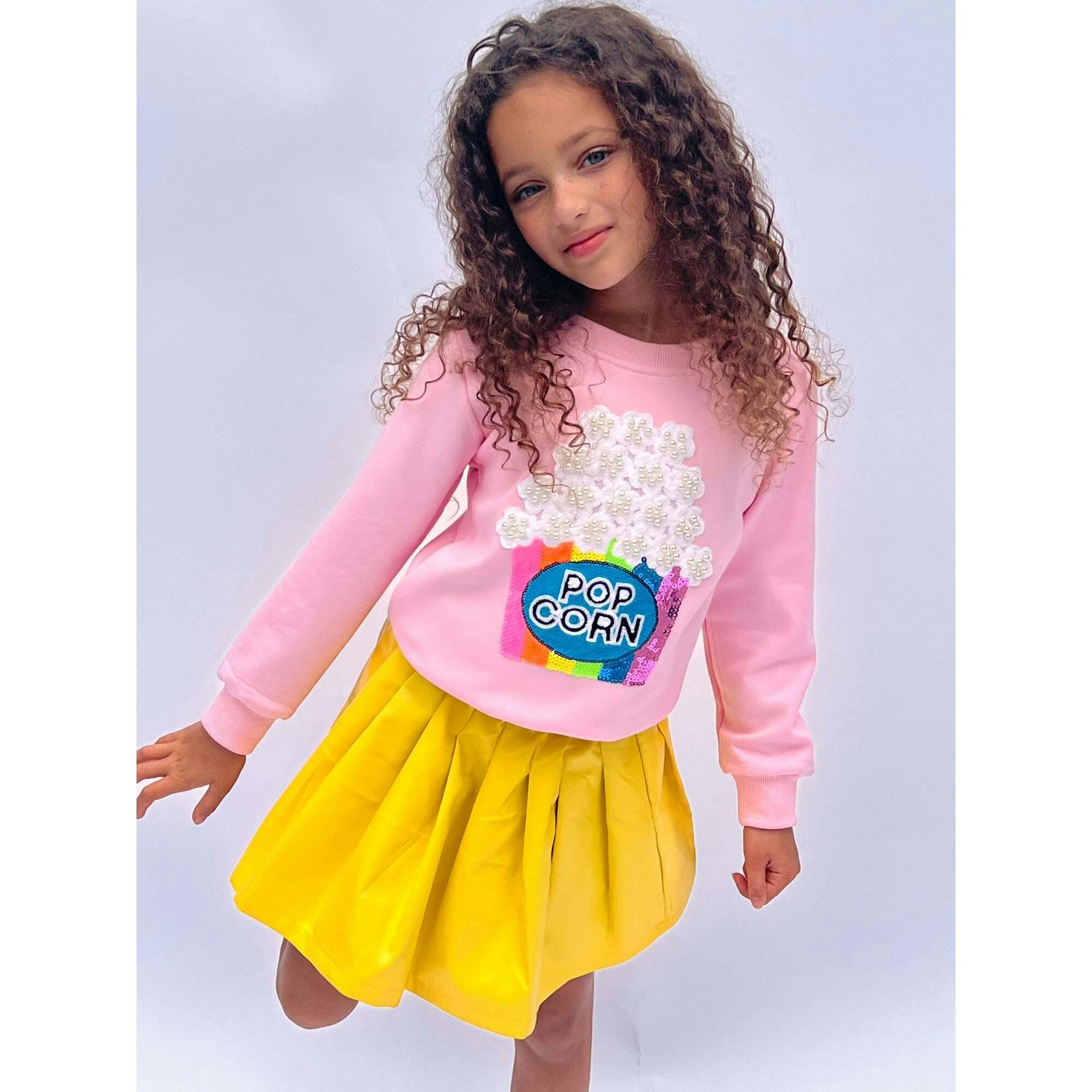 Pink Pearls and Popcorn Sweatshirt