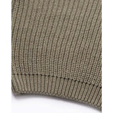 Chunky Ribbed Knit Crew Neck Sleeveless Wide Boxy Fit Tank Top