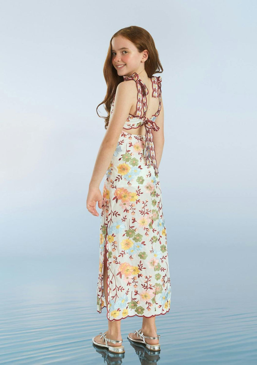 Penelope Cotton Embroidery Maxi Dress