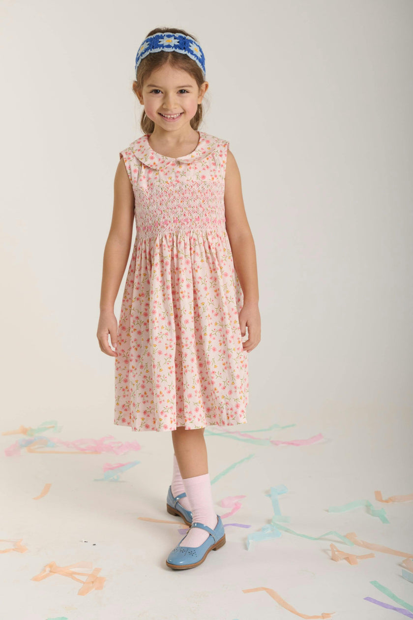 Hand-Smocked Girls Dress - Lizzie