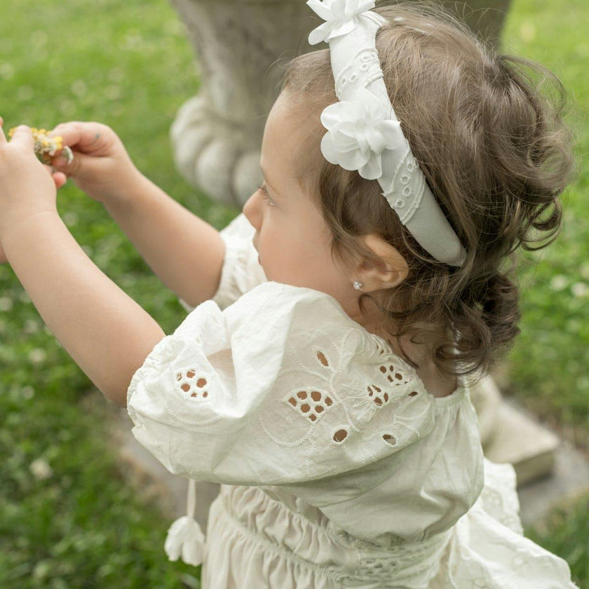 Blanca White Flower Headband