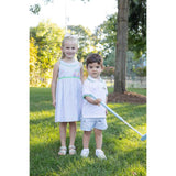 Check Seersucker Dress With Golf Cart