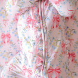 Harriet Picot Footie Ruffled Zippered One Piece